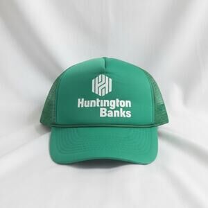 Huntington Banks VSport Vintage Green Trucker Hat Unisex Mens One Size